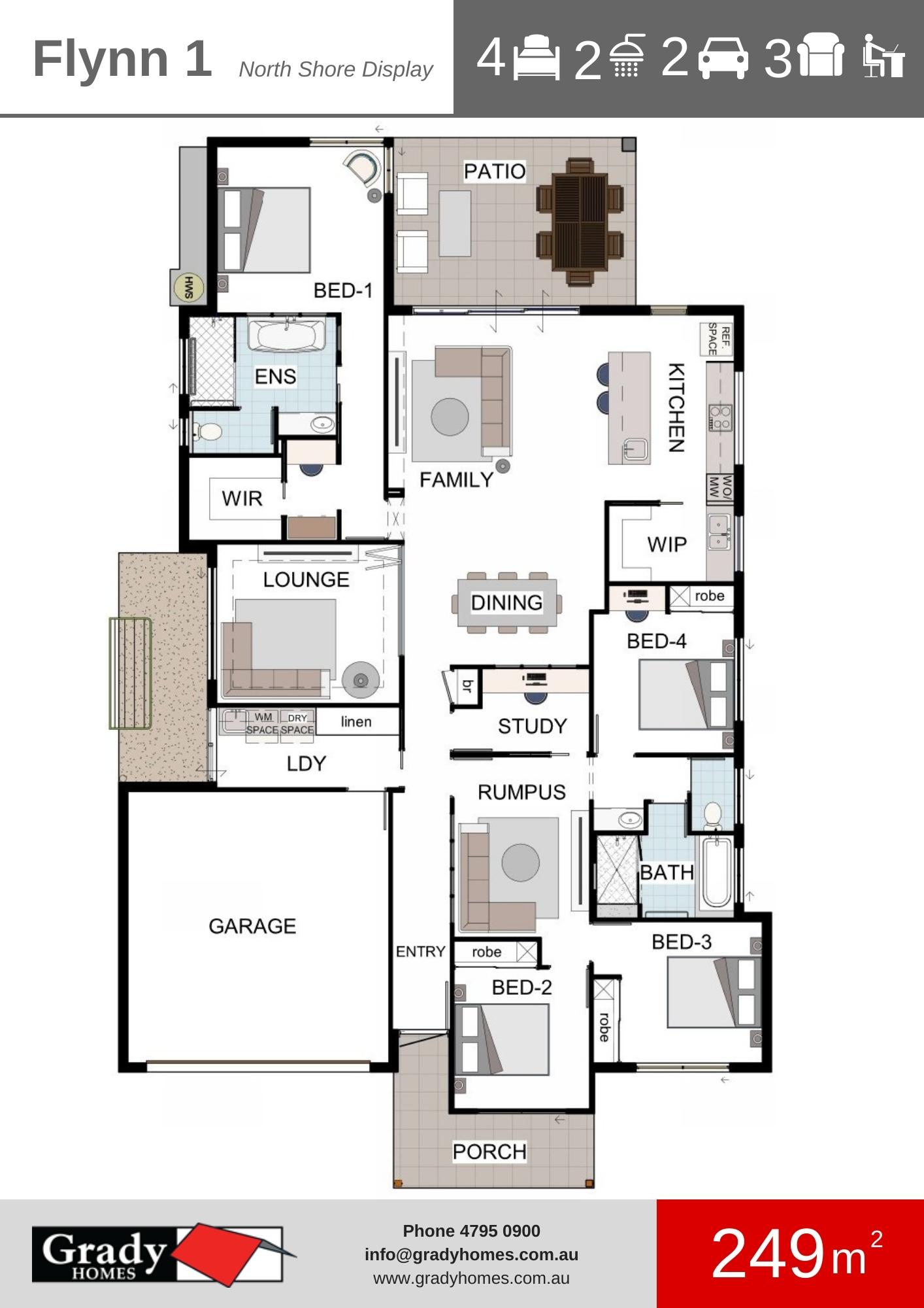 Flynn 1a - Grady Homes Floor Plan Brochure (1)